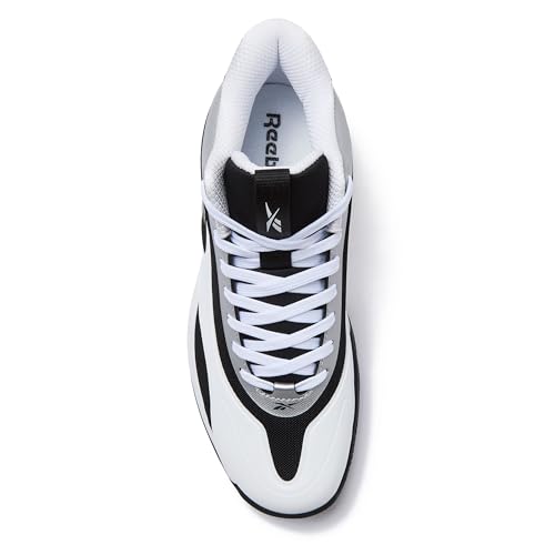 Reebok Open Gym High Top – Chaussures Basketball Homme Blanc, Noir & Argent