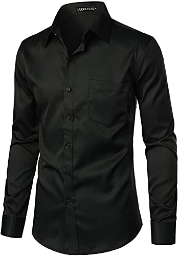 PARKLEES – Chemise Homme à Manches Longues – Style Décontracté & Business Élégant