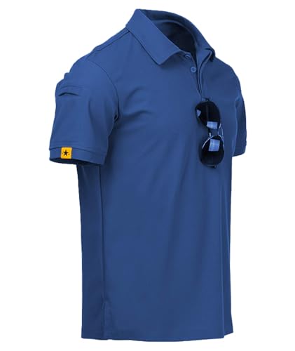 ZITY Polo de sport tactique à manches courtes pour homme – Polo athlétique style golf, élégant et décontracté pour le quotidien VELICYA