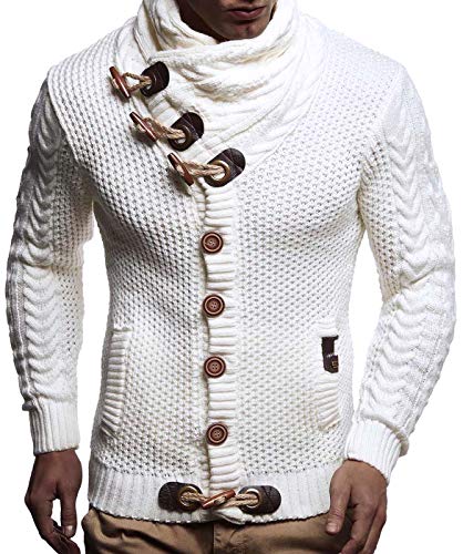 Leif Nelson LN4195 – Cardigan Homme en Maille – Style Moderne & Casual