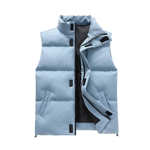 Doudoune Sans Manches Homme à Col Montant – Gilet Matelassé Chaud & Ultra-Léger pour l’Hiver