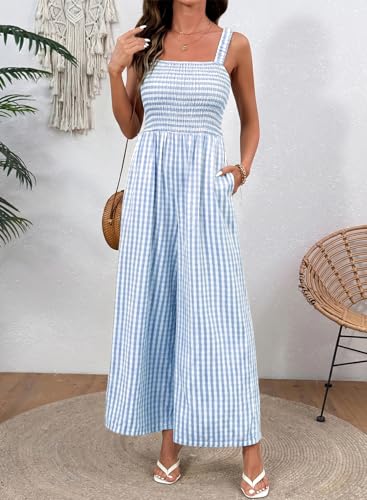 🌿 Dokotoo – Combinaison ample sans manches pour femme, pantalon large et poches