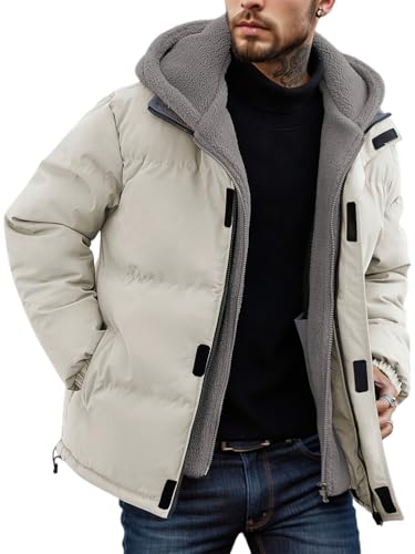 Doudoune Homme Hiver à Capuche – Blouson Matelassé Coupe Ajustée Style Bomber & Moto