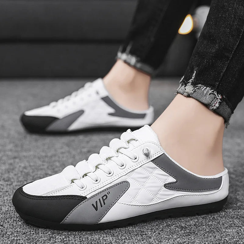 Baotou – Mules homme à semelle plate – Style tendance, léger et décontracté pour l’été