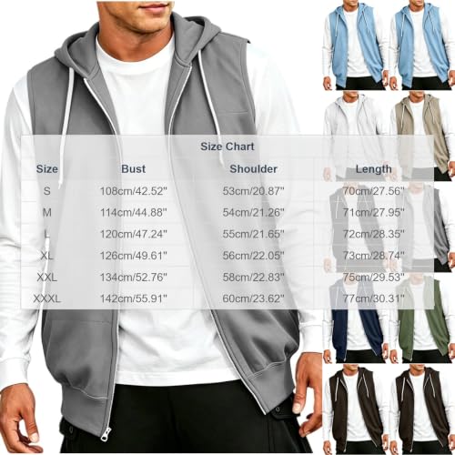 Gilet homme Wyongtao sans manches à capuche zippé