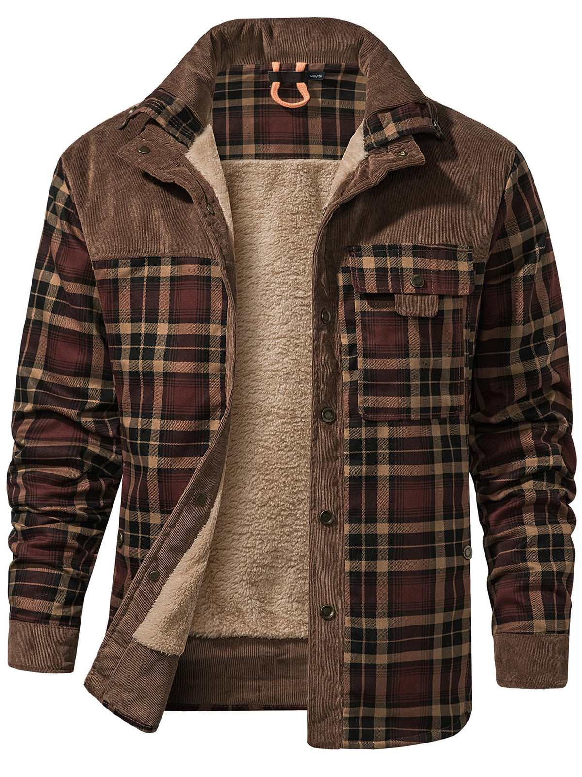 Chemise homme Mr.Stream en flanelle à carreaux doublée sherpa