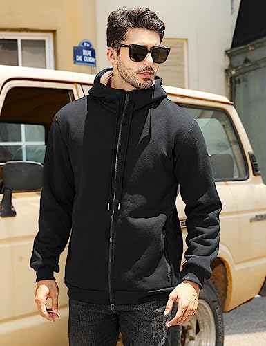 Sweat à capuche PASUDA zippé en polaire pour homme