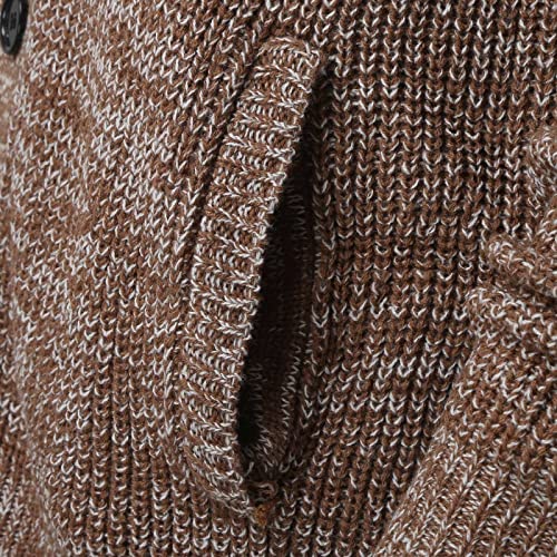 Gilet homme à col châle – Pull en maille torsadée épais, chaud et chic