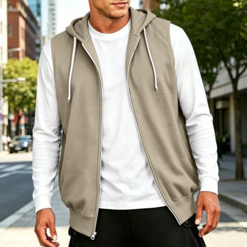 Gilet homme Wyongtao sans manches à capuche zippé