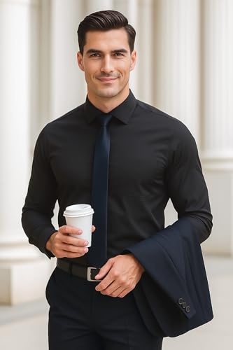 Chemise homme slim fit à manches longues – style business, décontracté et élégant