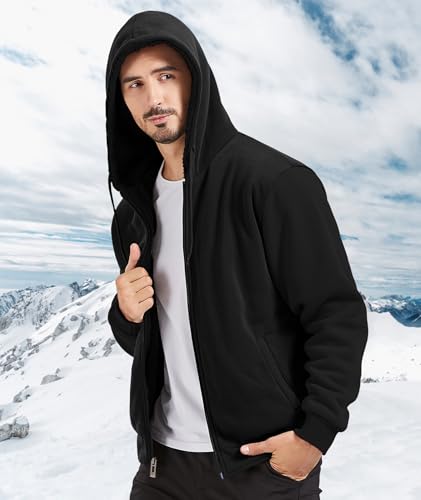 Sweat à capuche zippé homme JACKETOWN – doublé et chaud