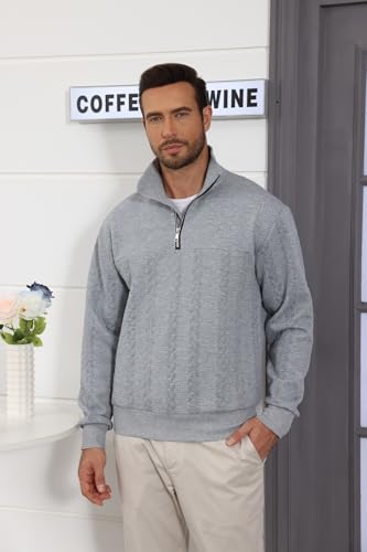 Pull homme Halfword en maille zippée à manches longues