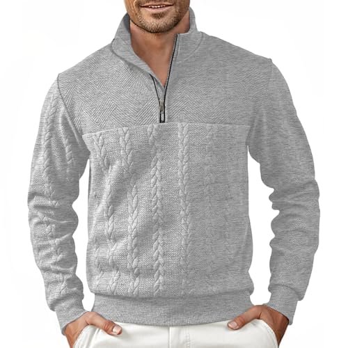 Pull homme Halfword en maille zippée à manches longues