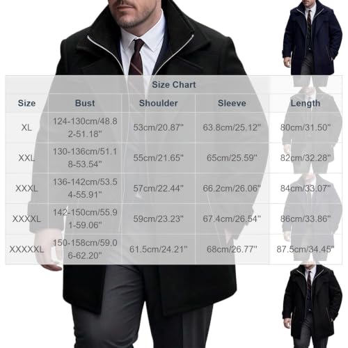 Parka épaisse pour homme – Blouson décontracté et extensible – Manteau d'extérieur style classique