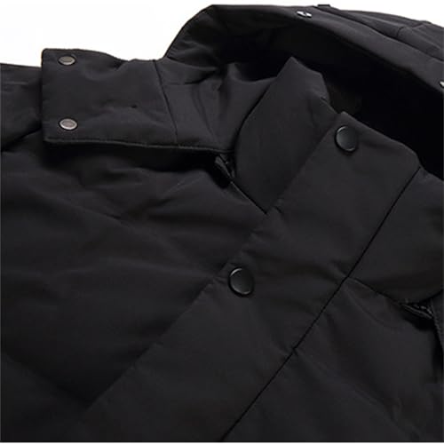 tinetill – Manteau Long Homme en Duvet – Doudoune Chaude Matelassée à Capuche & Veste Thermique d’Hiver