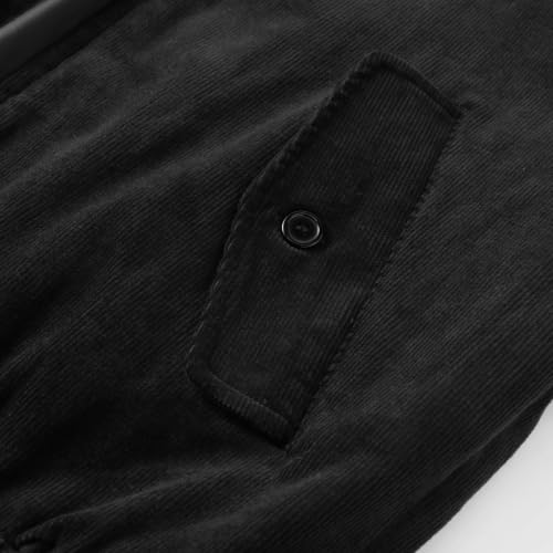 Allthemen – Veste épaisse en velours côtelé pour homme – Manteau chaud en coton pour l'hiver