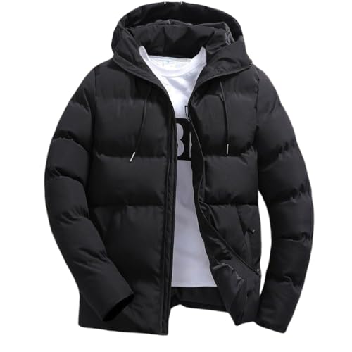 Doudoune Homme Hiver à Capuche – Blouson Matelassé Chaud Style Bomber & Moto