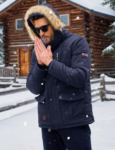 MAGCOMSEN – Veste d'hiver pour homme, coupe-vent et imperméable – Polaire chaude pour la randonnée et le travail