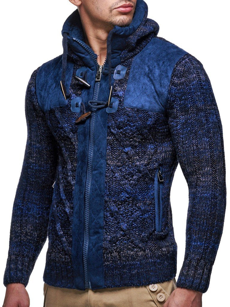 Veste en maille homme LEIF NELSON LN20525 à motifs géométriques