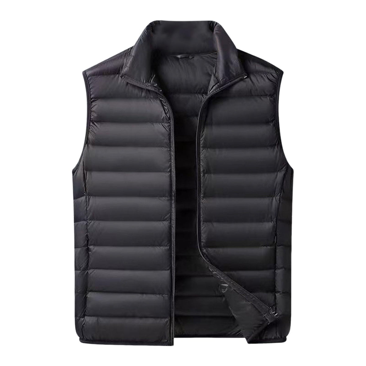 Doudoune sans manches ultra-légère pour homme – Gilet matelassé chaud et zippé style travail