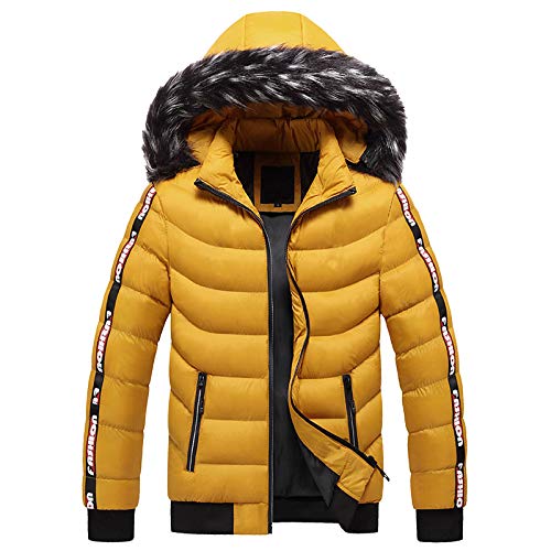 Doudoune Homme Chaude & Matelassée avec Fourrure – Manteau d’Hiver Élégant & Décontracté