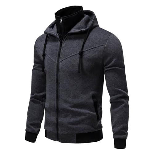 Susenstone – Sweat à Capuche Homme Grande Taille – Cardigan Sportswear Uni avec Poche