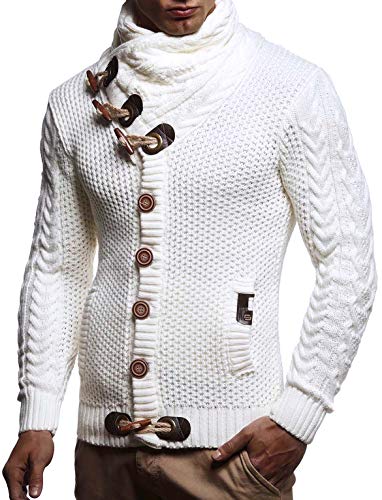 Leif Nelson LN4195 – Cardigan Homme en Maille – Style Moderne & Casual