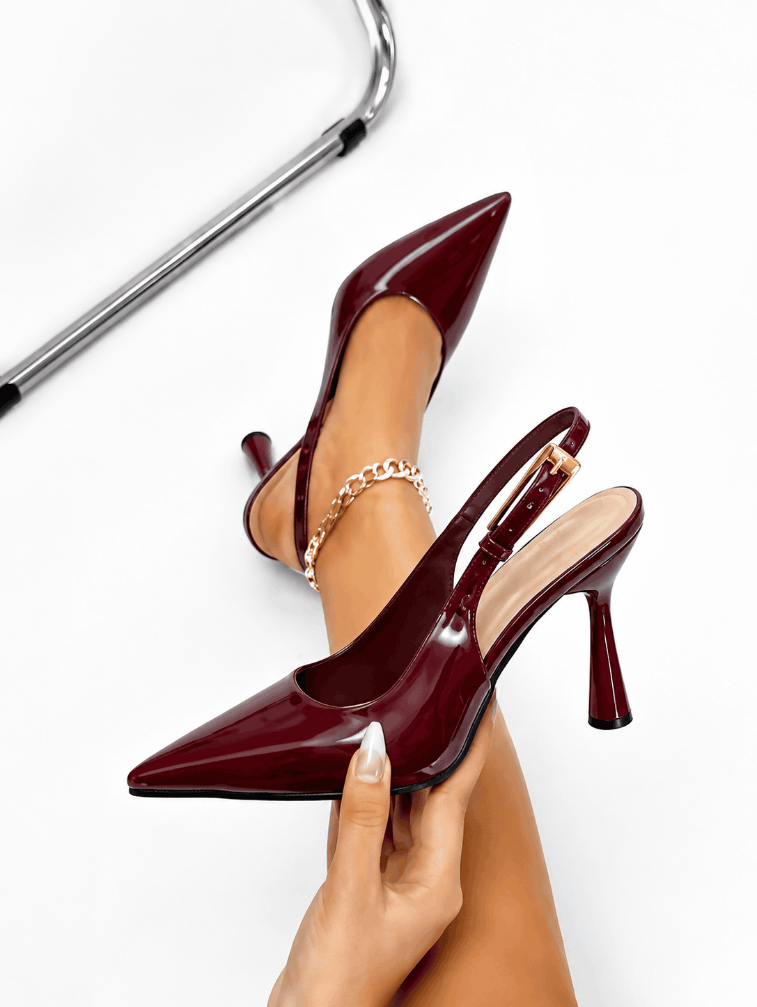 Escarpins Femme à Bout Pointu – Talon Haut, Bride Arrière & Boucle Élégante VELICYA