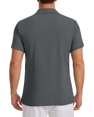 LVCBL – Chemise Homme Manches Courtes – Légère, Confortable & Décontractée pour l’Été