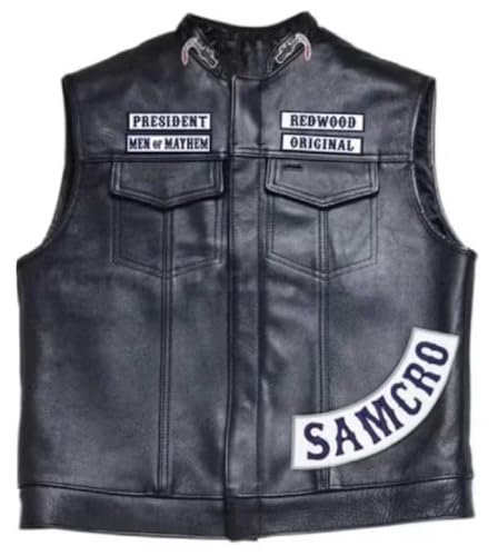 ZM ATTIRE – Gilet en Cuir Homme avec Sweat à Capuche – Style Biker Club California