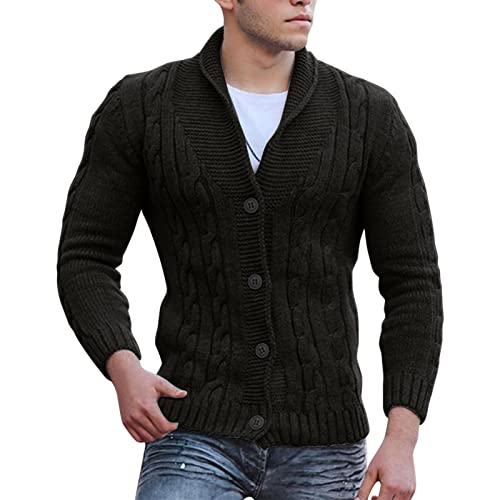 Cardigan homme en maille torsadée à boutons