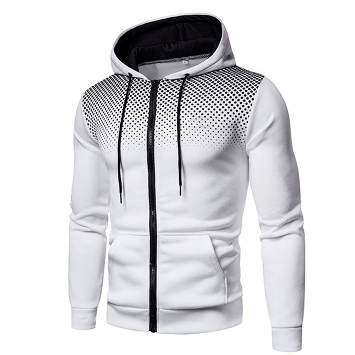 Veste Homme à Capuche Mi-Saison – Coupe Ajustée, Zippée & Respirante
