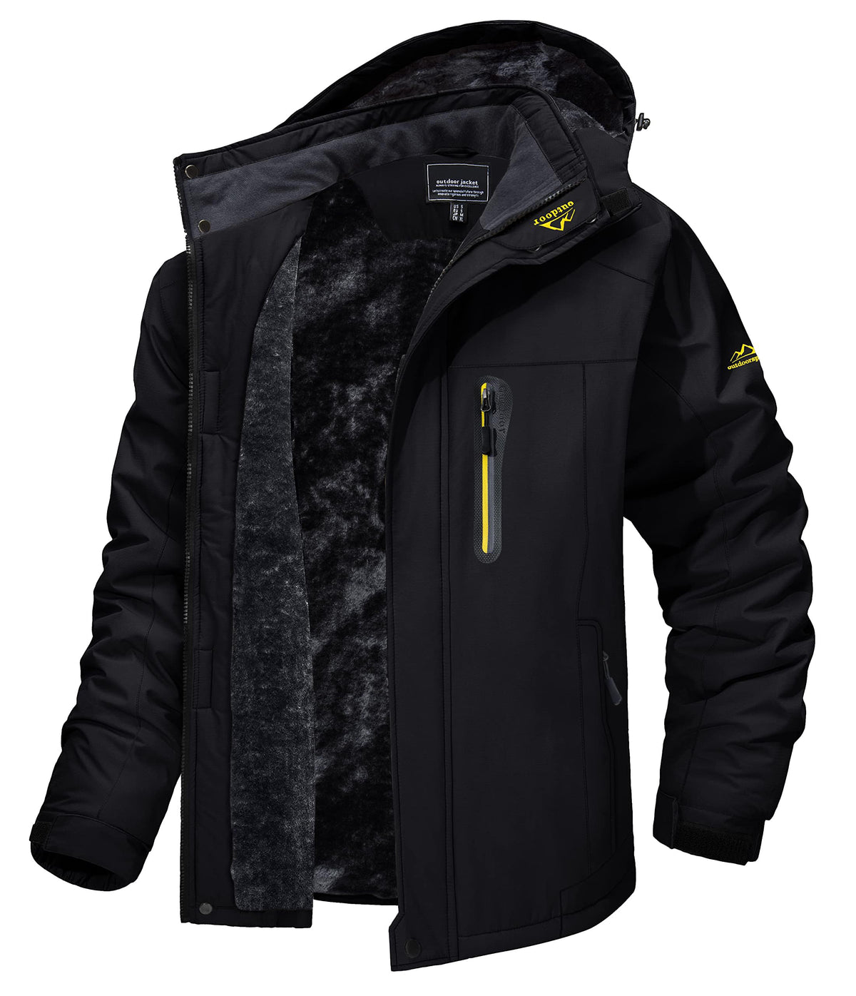 MAGCOMSEN – Veste de ski imperméable à capuche pour homme – Polaire, coupe-vent et randonnée