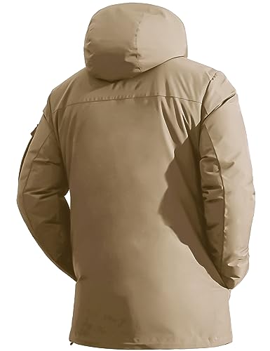 Pioneer Camp – Manteau d'hiver imperméable pour homme – Parka chaude doublée polaire avec capuche et 9 poches