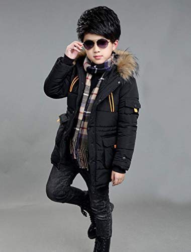Doudoune Garçon à Capuche – Manteau Enfant Hiver avec Fausse Fourrure