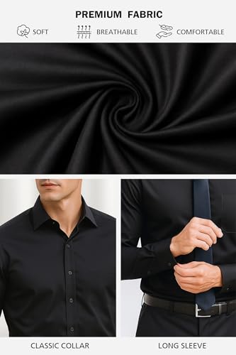 Chemise homme slim fit à manches longues – style business, décontracté et élégant