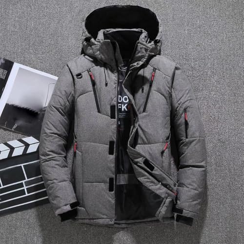 Oanviso – Blouson matelassé à capuche pour homme – Veste aviateur rembourrée et chaude pour l’hiver