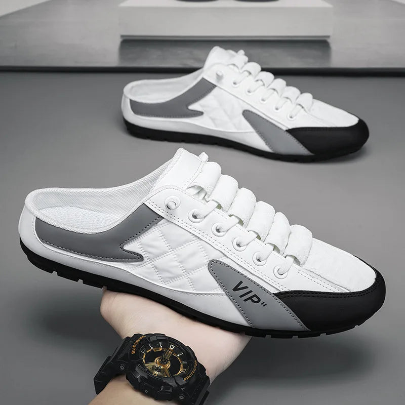 Baotou – Mules homme à semelle plate – Style tendance, léger et décontracté pour l’été