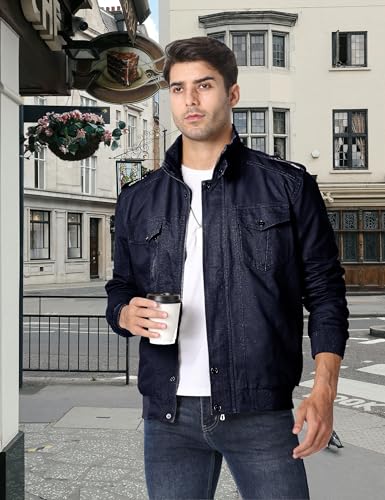 MAGCOMSEN – Veste Cargo Militaire pour Homme – Veste Légère Coupe-Vent en Coton Multipoches
