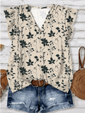 Blouse Bohème à Imprimé Feuillage Vintage – Élégance Naturelle & Chic Décontracté VELICYA