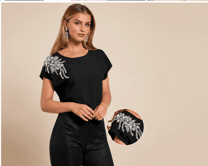 Blouse Femme à Rayures Verticales – Élégance Géométrique & Business Casual VELICYA
