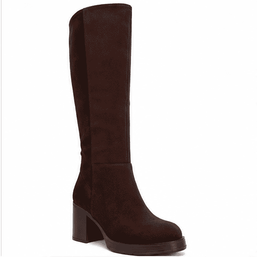 Bottes Hautes Femme Grande Taille – Talon Bloc & Élégance Intemporelle VELICYA
