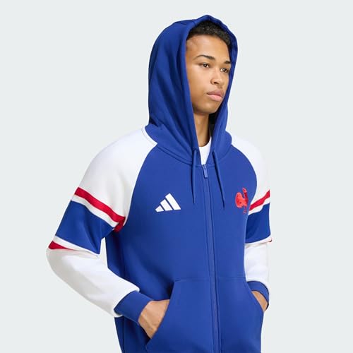 Sweat zippé à capuche adidas France Rugby Travel homme