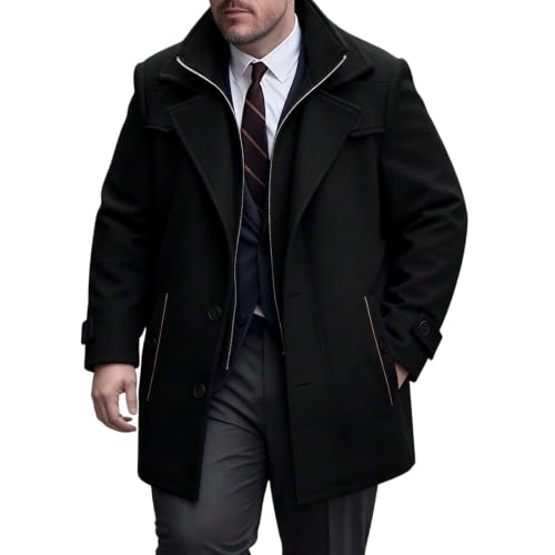 Parka épaisse pour homme – Blouson décontracté et extensible – Manteau d'extérieur style classique
