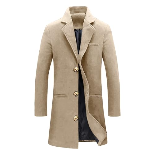 Men's Indian Lapel Jacket – Mid-Length Windbreaker, Loose & Comfortable – Business Casual Style