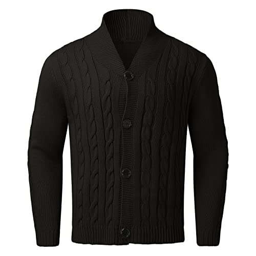 Cardigan homme en maille torsadée à boutons
