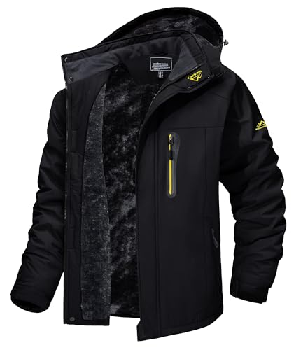 MAGCOMSEN – Veste de ski imperméable à capuche pour homme – Polaire, coupe-vent et randonnée