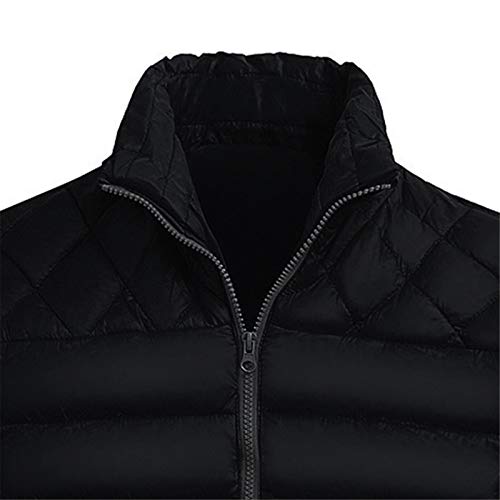 Doudoune légère homme sans capuche – Veste hiver chaude oversize et grande taille
