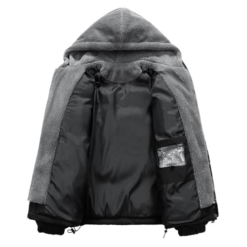 Doudoune Homme Hiver à Capuche – Blouson Matelassé Coupe Ajustée Style Bomber & Moto