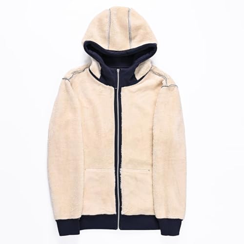Sweat-shirt zippé à capuche pour homme – Veste polaire chaude avec poches pour l’hiver
